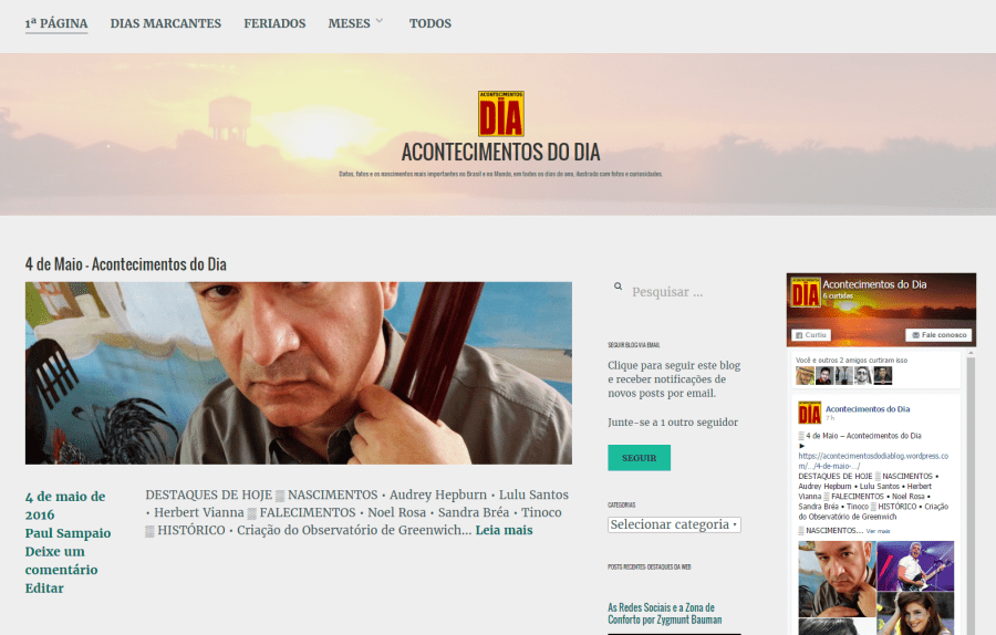 Acontecimentos do Dia