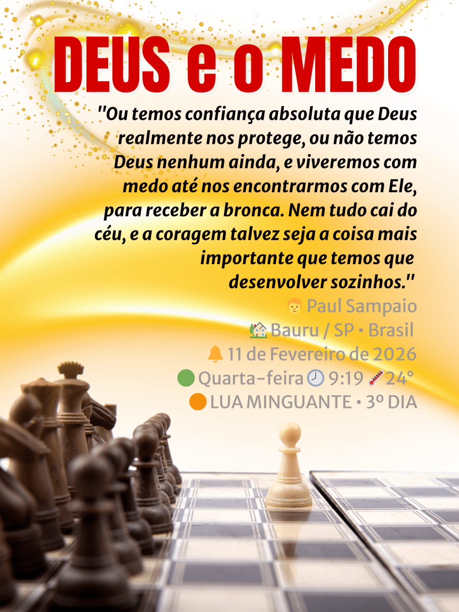 💎 DEUS e o&nbsp;MEDO