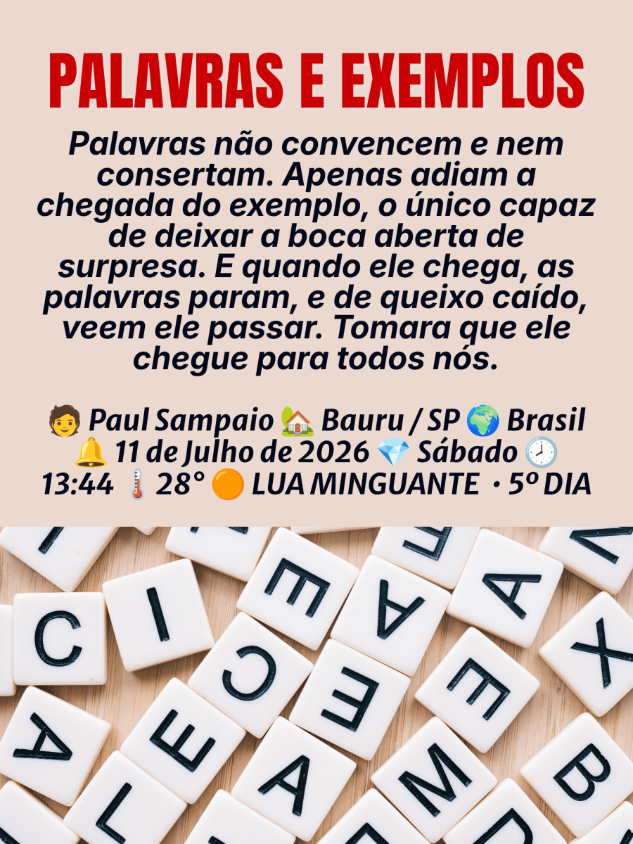 Palavras e Exemplos