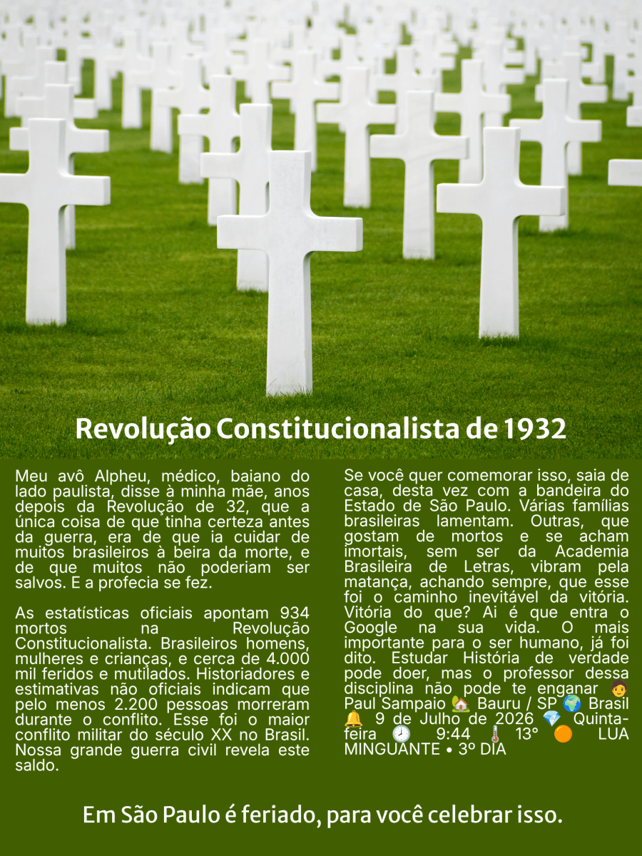 🔔 O Resultado de Nossa Grande Guerra&nbsp;Civil